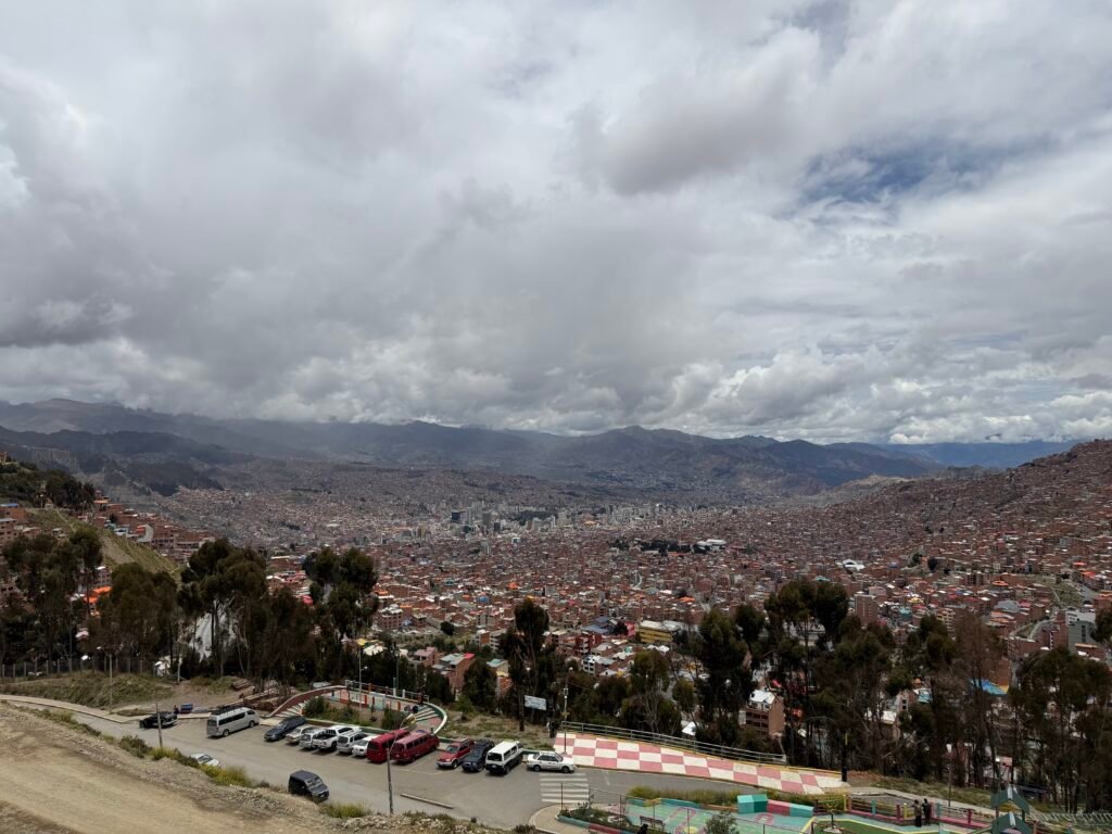 Viewpoint from Bavillian Lookout La Paz Bolivia